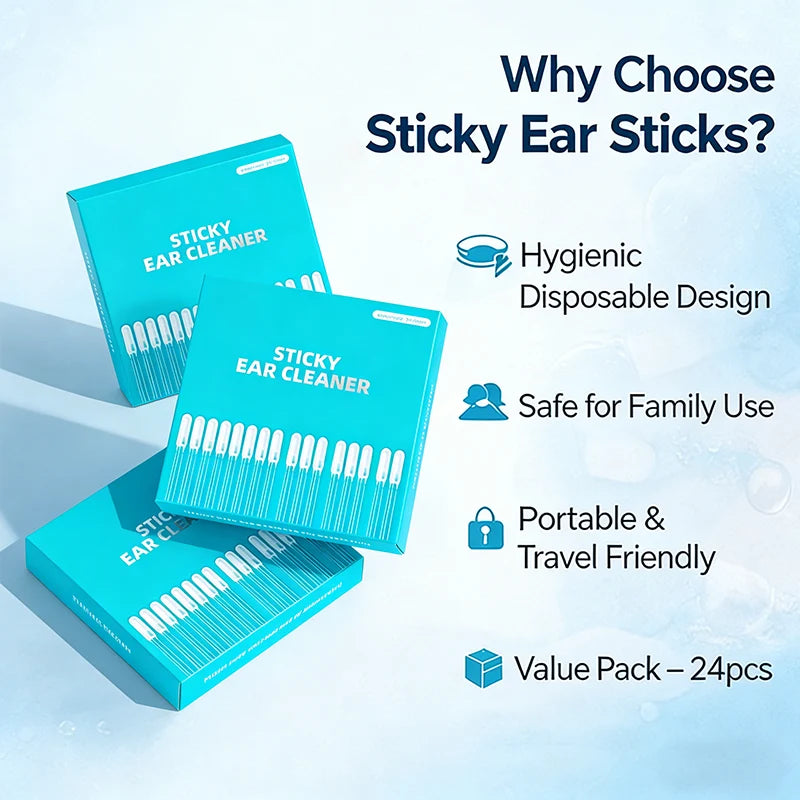 💦Sticky Ear Cleaning Sticks – Gentle, Visible Ear Care🛒